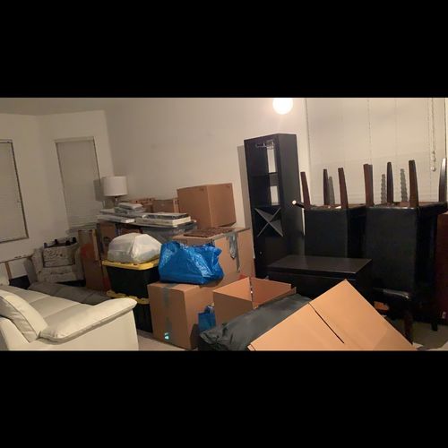 Living/ Dining room packing 