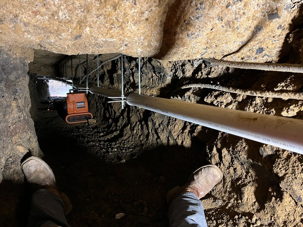 Sewer slab leak repair.