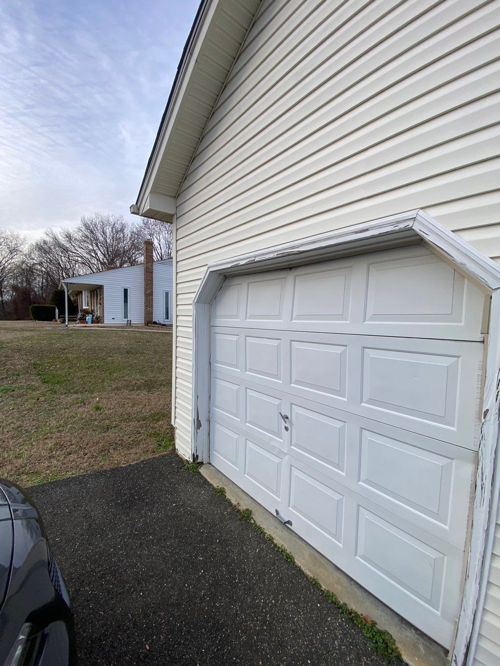 BEFORE- Rotten Garage Trim and Molding