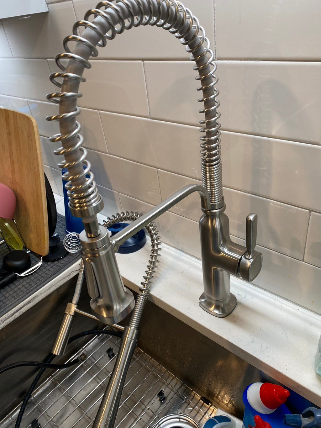 AFTER- Faucet replacement due to faucet leaking. O