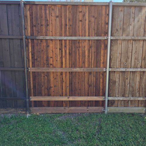 My neighbor damaged my fence. It was hard to find 