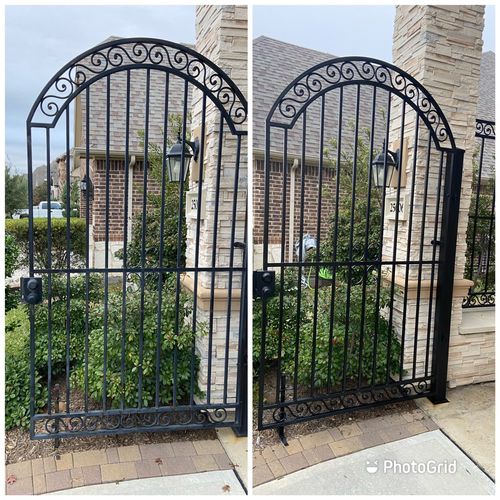 Fernando polished and refinished our rod iron gate