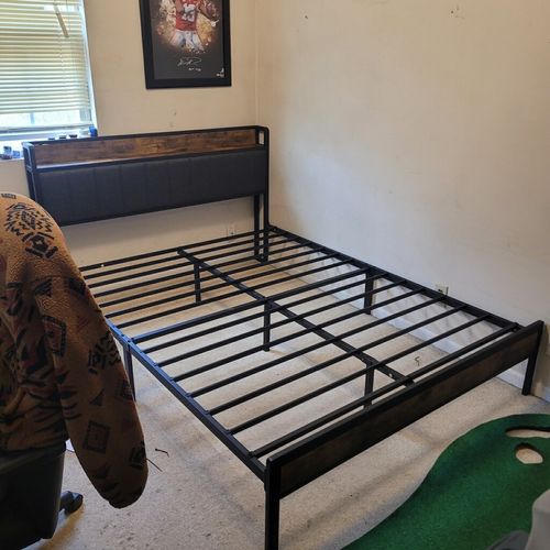 Robert knocked out this bed frame in no time at al