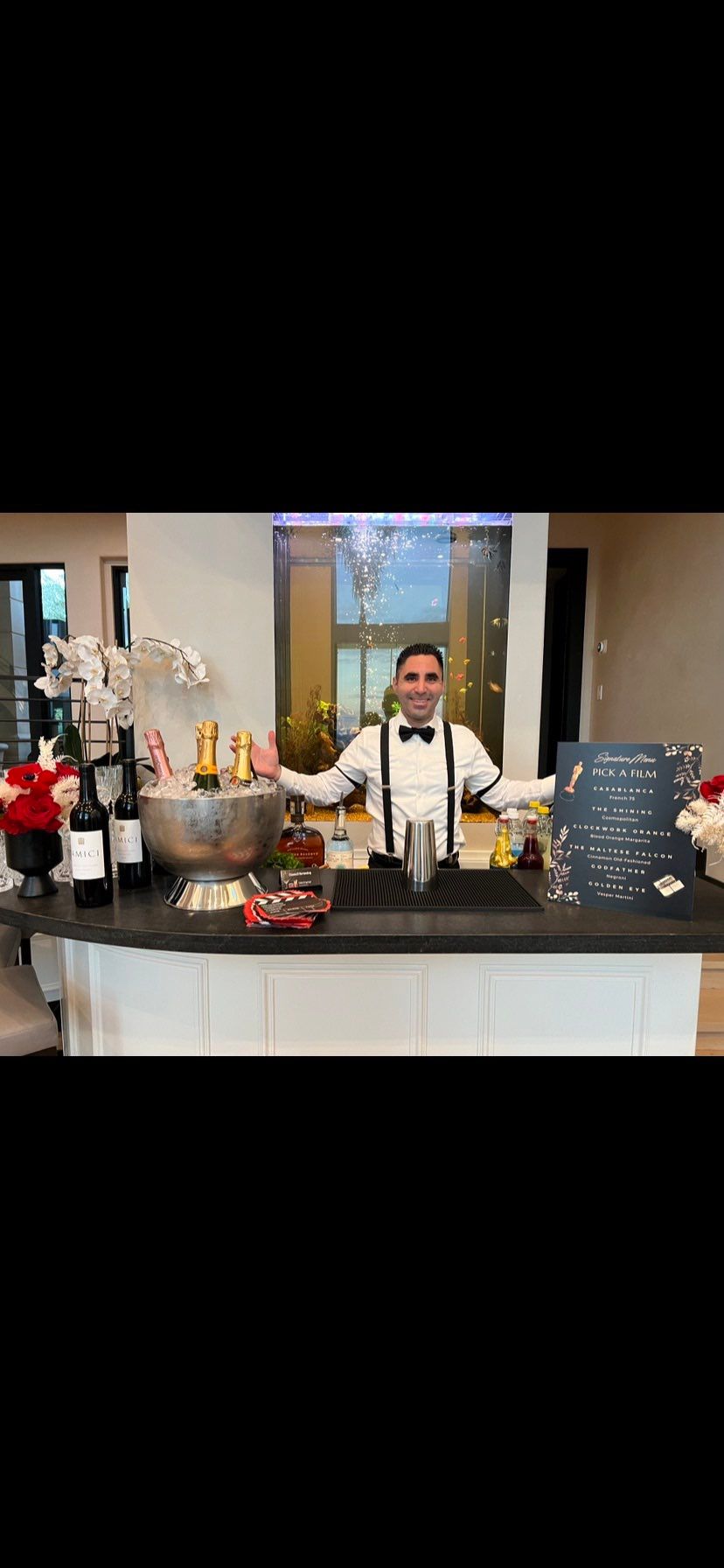 Oscar Party Bar Setup 