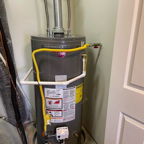 I purchased my own hot water tank that my handyman