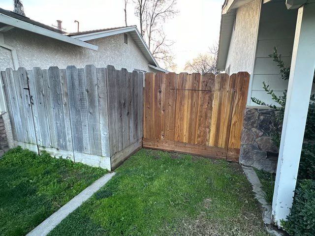 Neighbors fence on the left, and the results of ou
