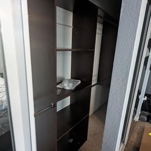 Anton was very quick and got this huge closet proj