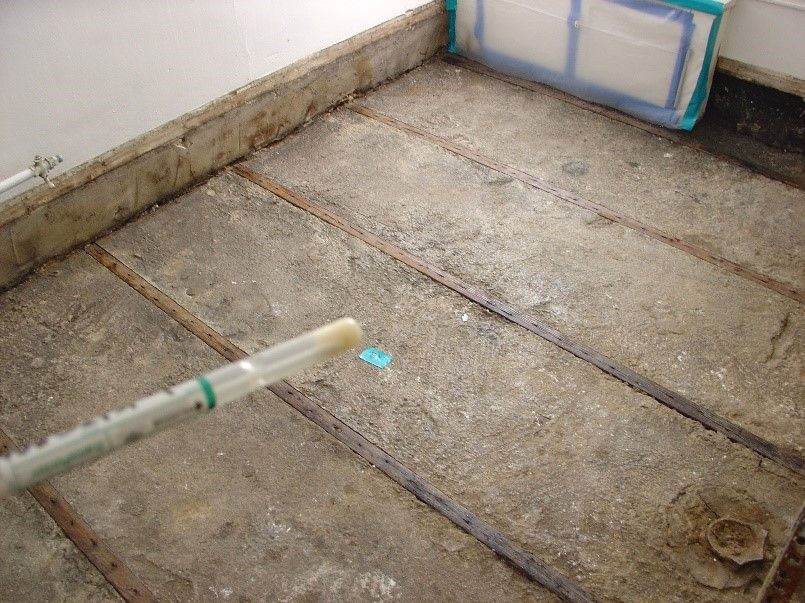 Bacterial swab sample in post abatement environmen