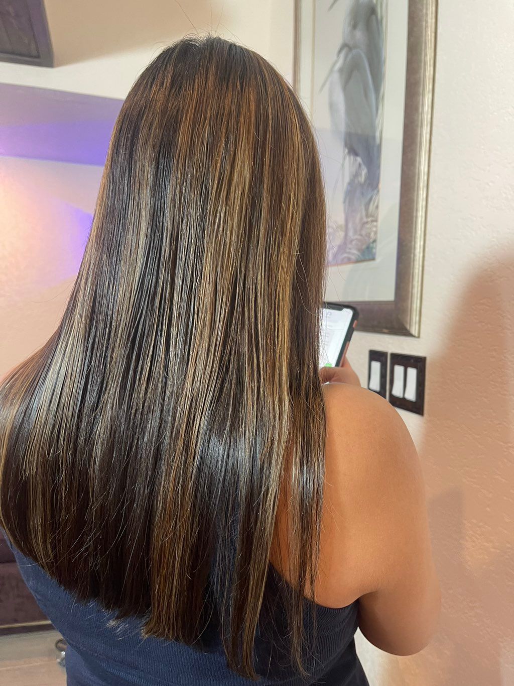Balayage with caramel shade by Vivi Ng.