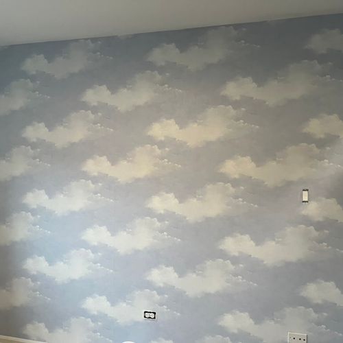 Jacob came and finished a wallpaper job for me - h