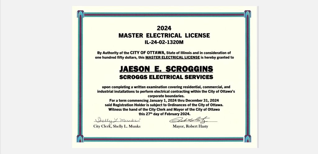 Electrical License 2024