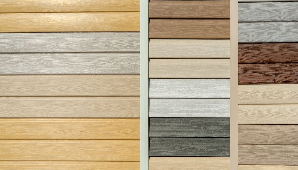 vinyl siding planks in different colors