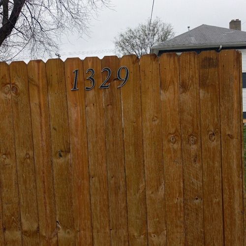 Needed some house numbers on my back fence to comp