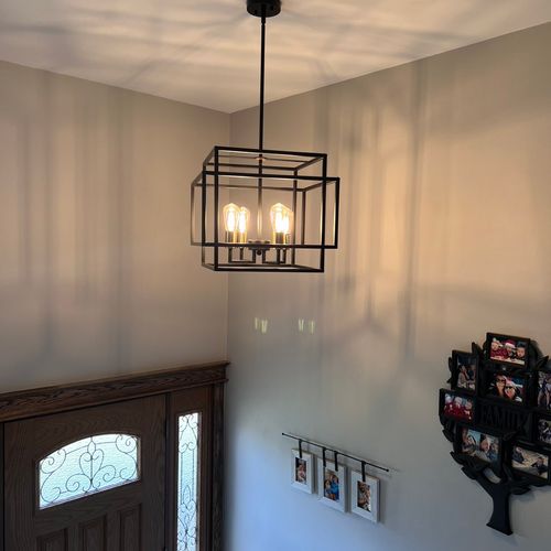 Ruslan installed a new light fixture for us and di