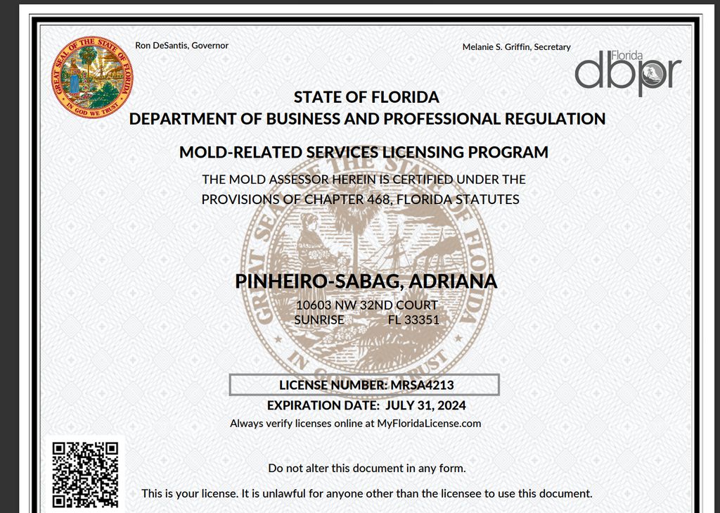 Mold Assessor License