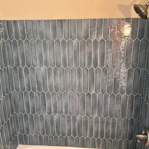 Tile shower walls