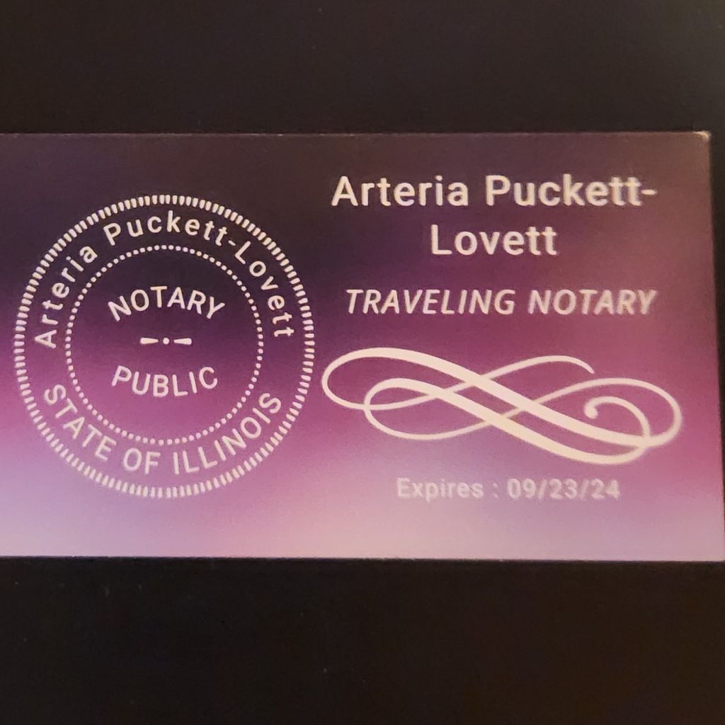 Arteria Puckett-Lovett Traveling Notary