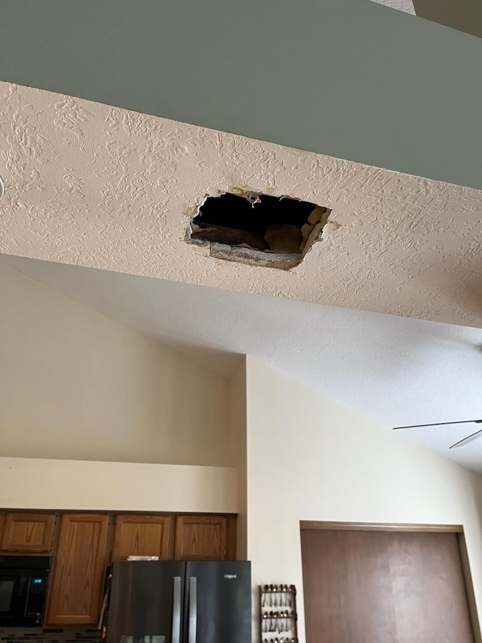 Soffit Ceiling Repair Before