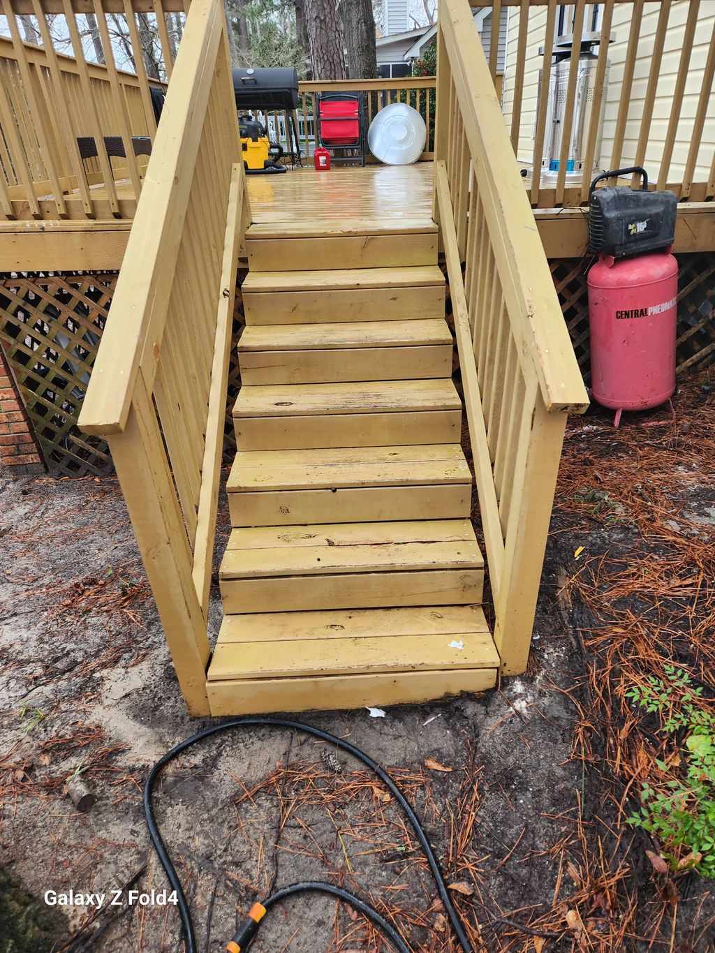 patio stairs after