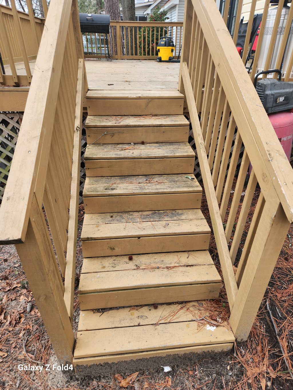 patio stairs before