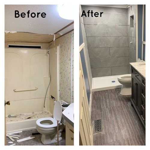 Before/After Bathroom Remodel