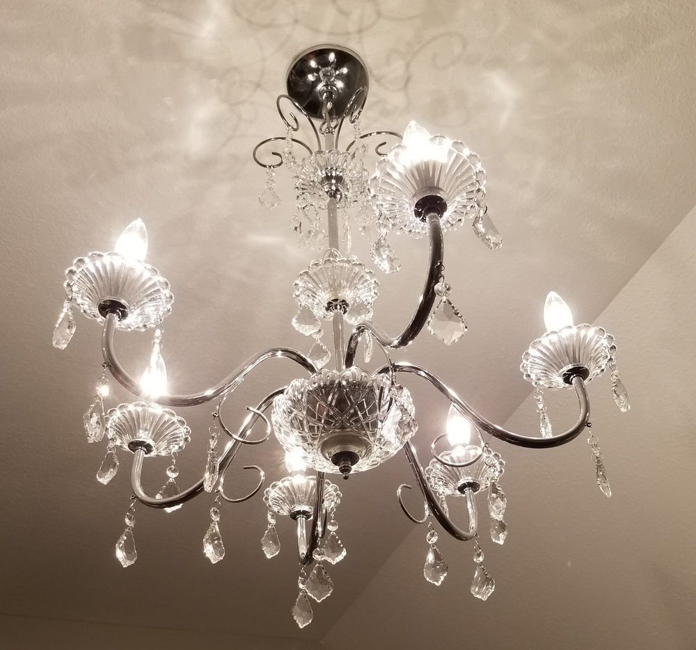 Chandelier in closet