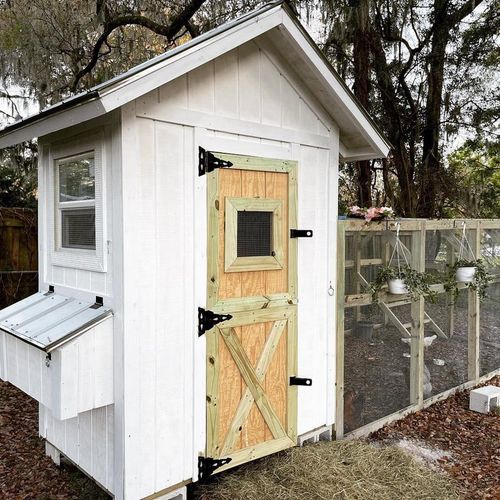 Custom chicken coop, designed and built by us