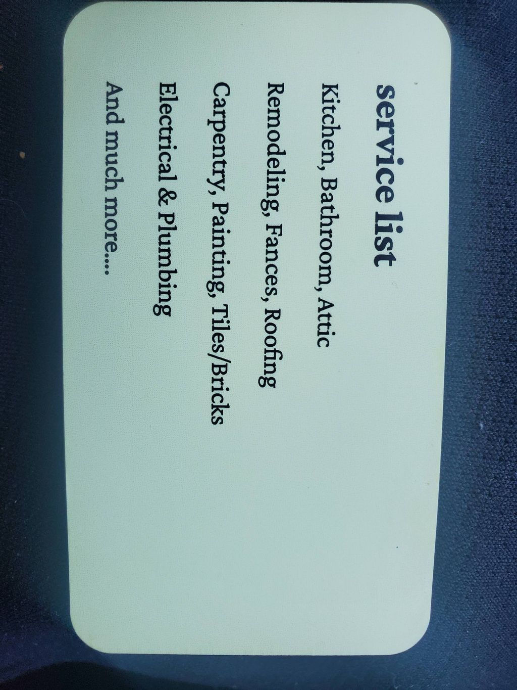 We Offer Much More. Interior and Exterior Work Per