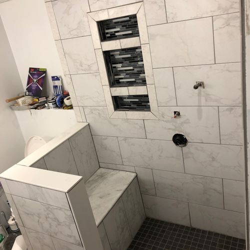 bathroom tile after