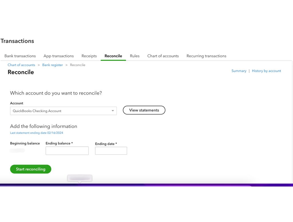 Bank Reconciliation