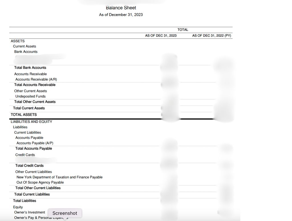 Balance Sheet
