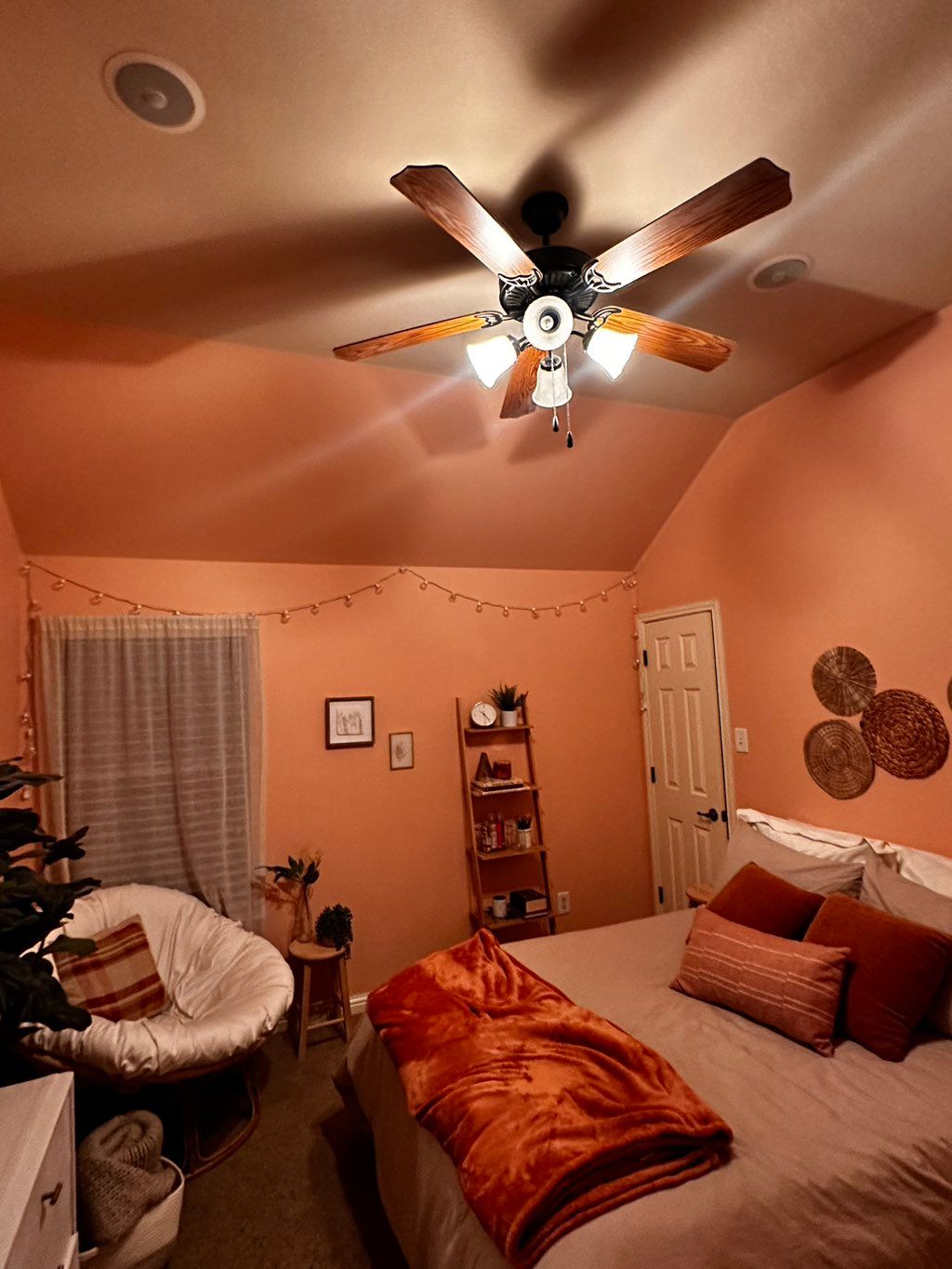 Interior painting.  Not my favorite color tbh 