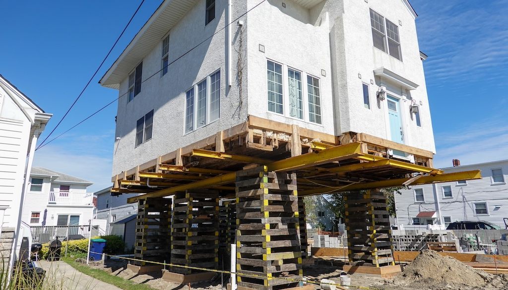 house being lifted