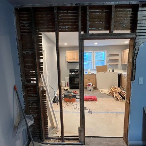 Creating a rough opening for a pocket door