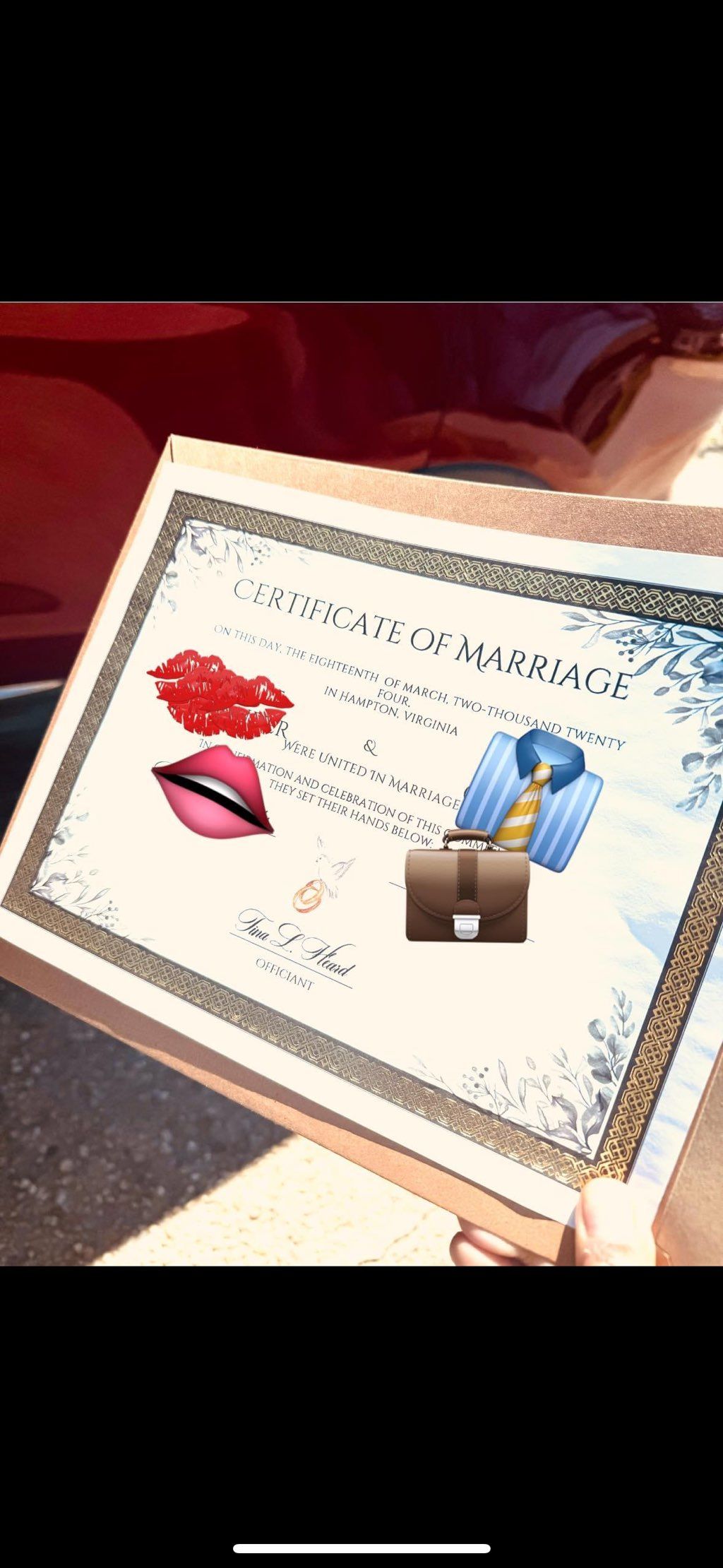 Mr and Mrs “C” didn’t have their marriage license 