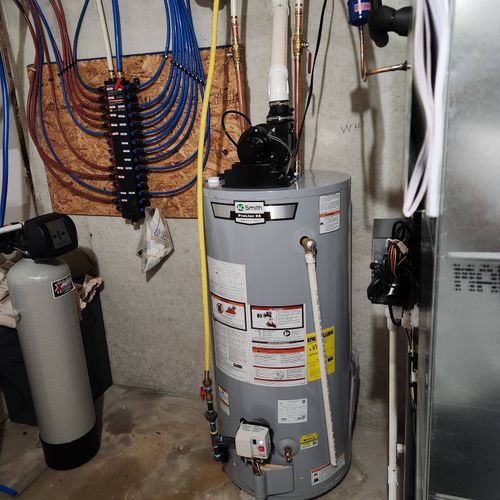 water heater and water softener install