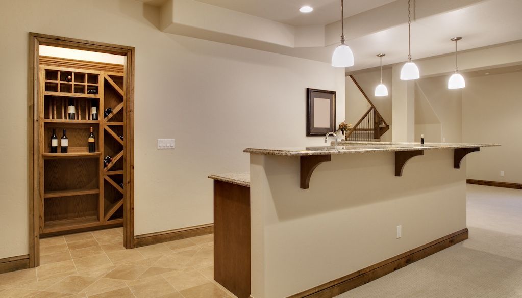 basement remodel ideas: bar and wine room