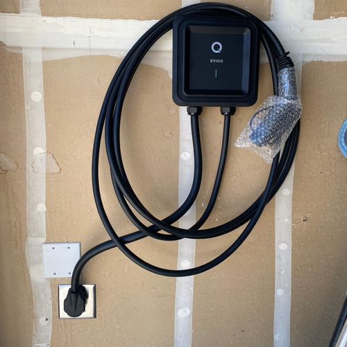 EV Charger installation with 220v outlet ran from 