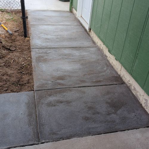 Great thorough job on our concrete sidewalk.