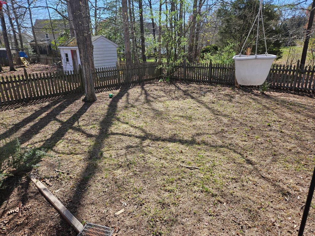 My yard was heavy leaf covered as in my back yard 