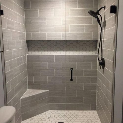 The new shower tiles look great! The installation 