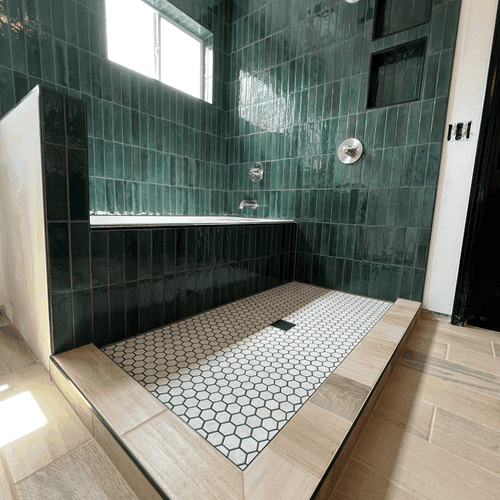 customer designed shower/tub combo