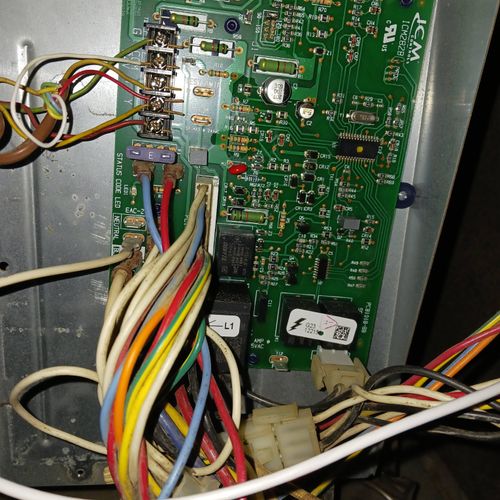 Heating system control board replacement