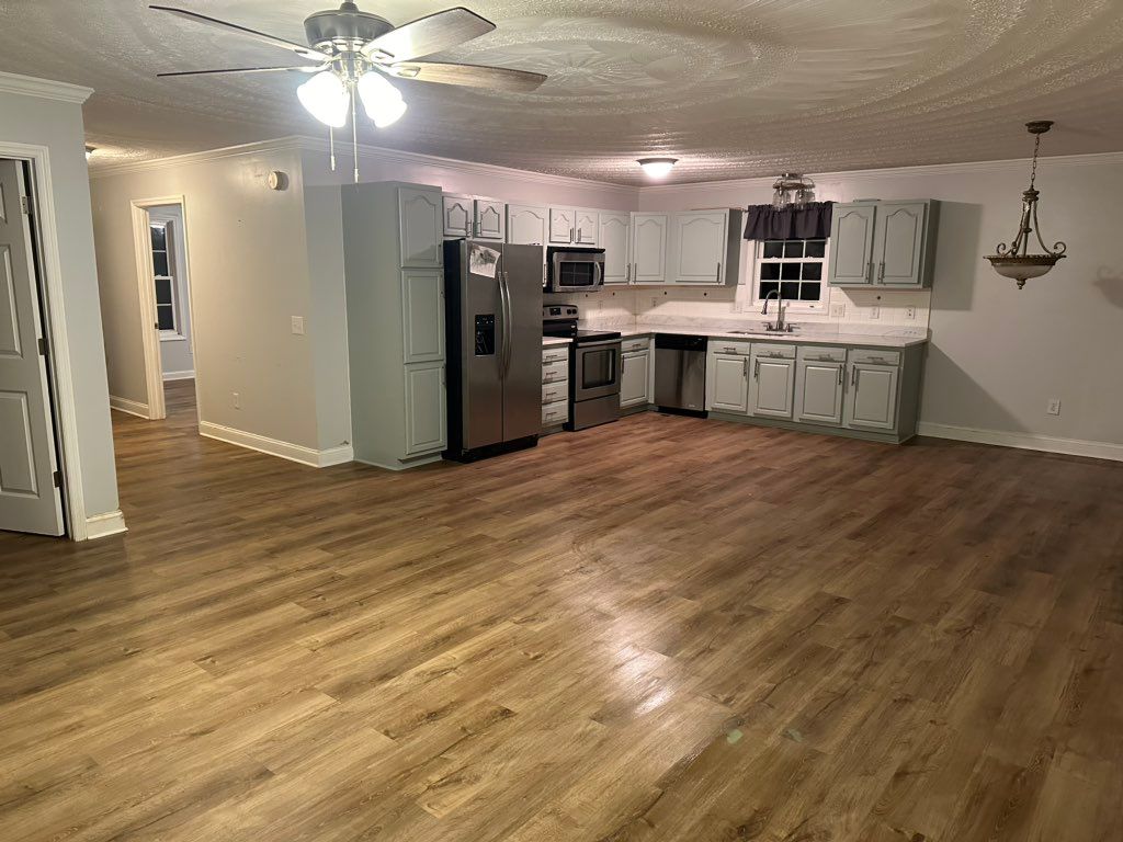 I clean the kitchen and mop the floors!