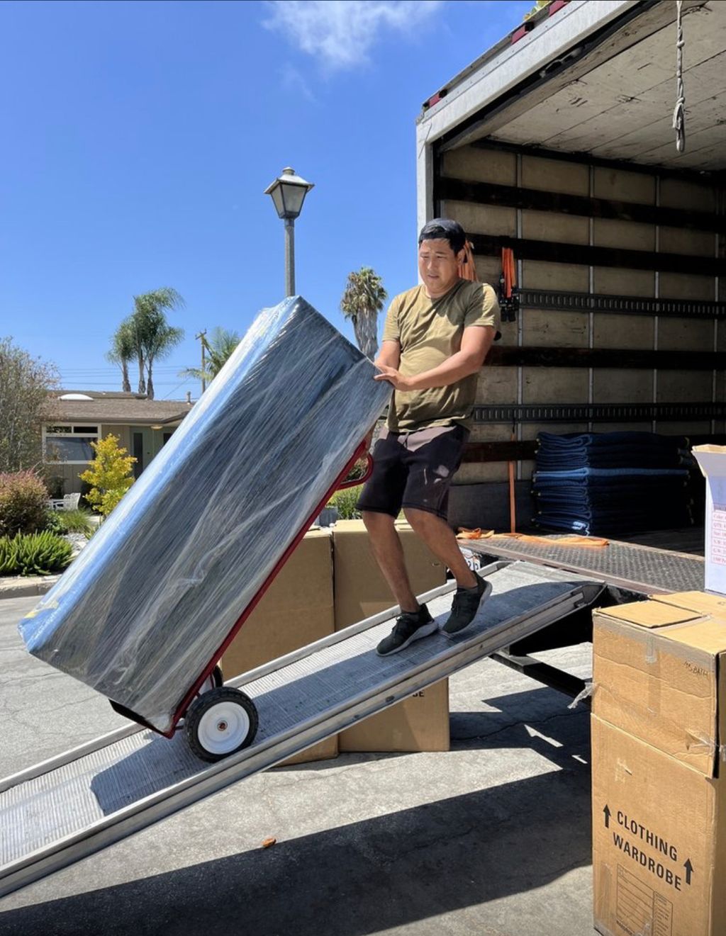 furniture protected by moving pads