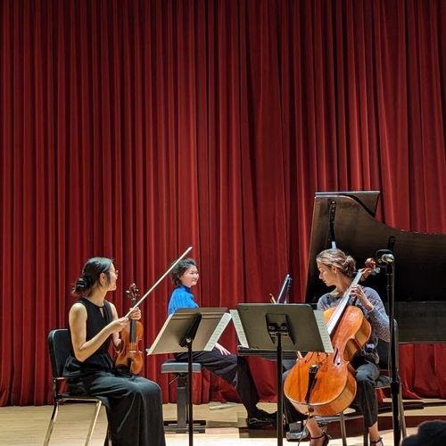 Performing Brahms piano trio op.8 at chamber conce