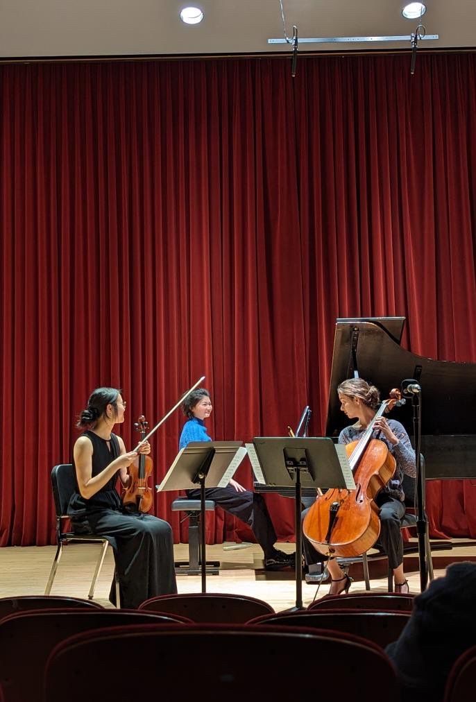 Performing Brahms piano trio op.8 at chamber conce