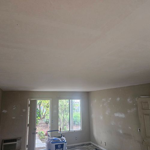 after popcorn ceiling removal