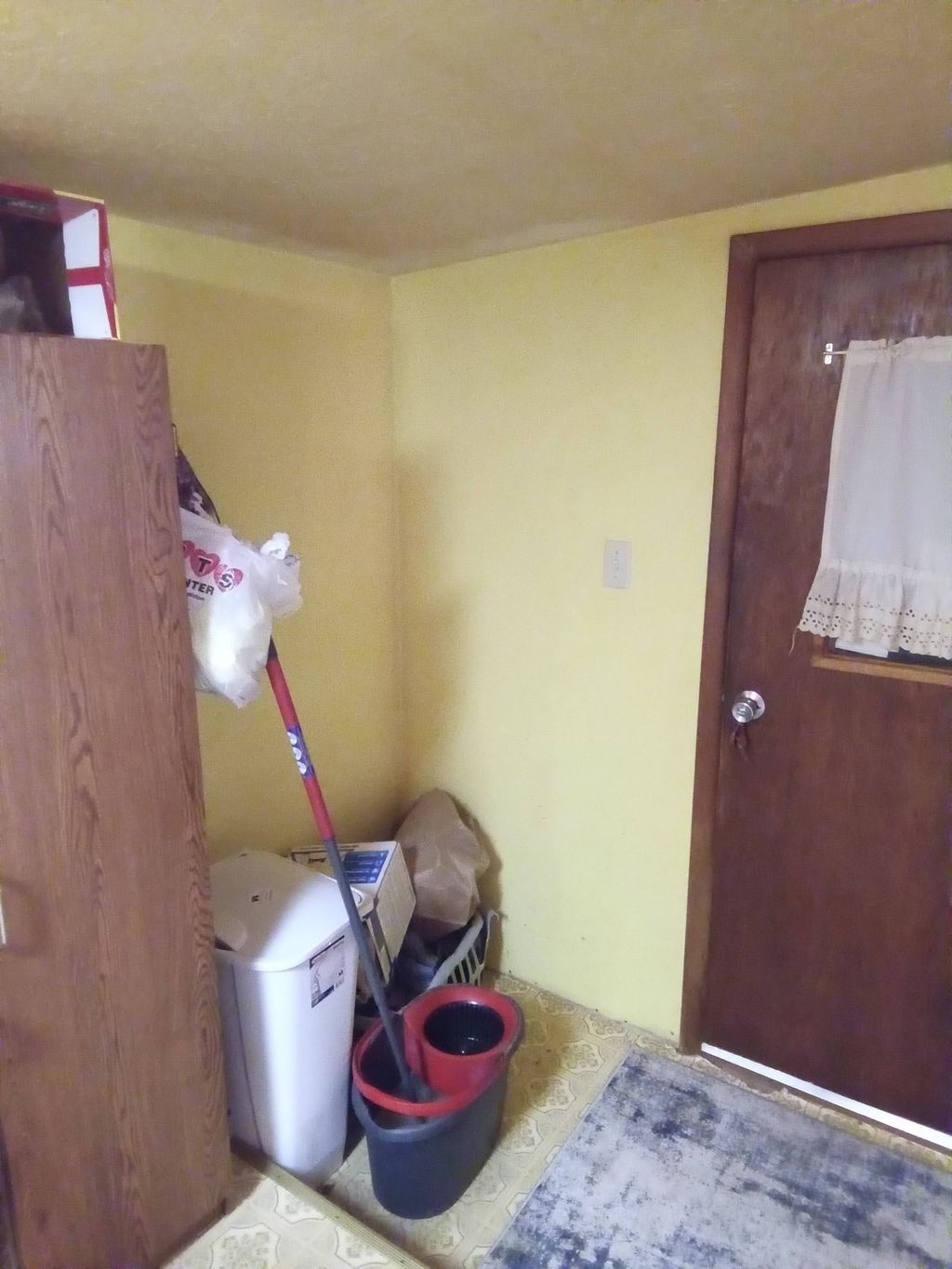 smoked stained wall after