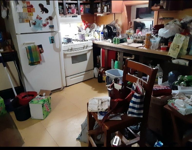 kitchen clutter before